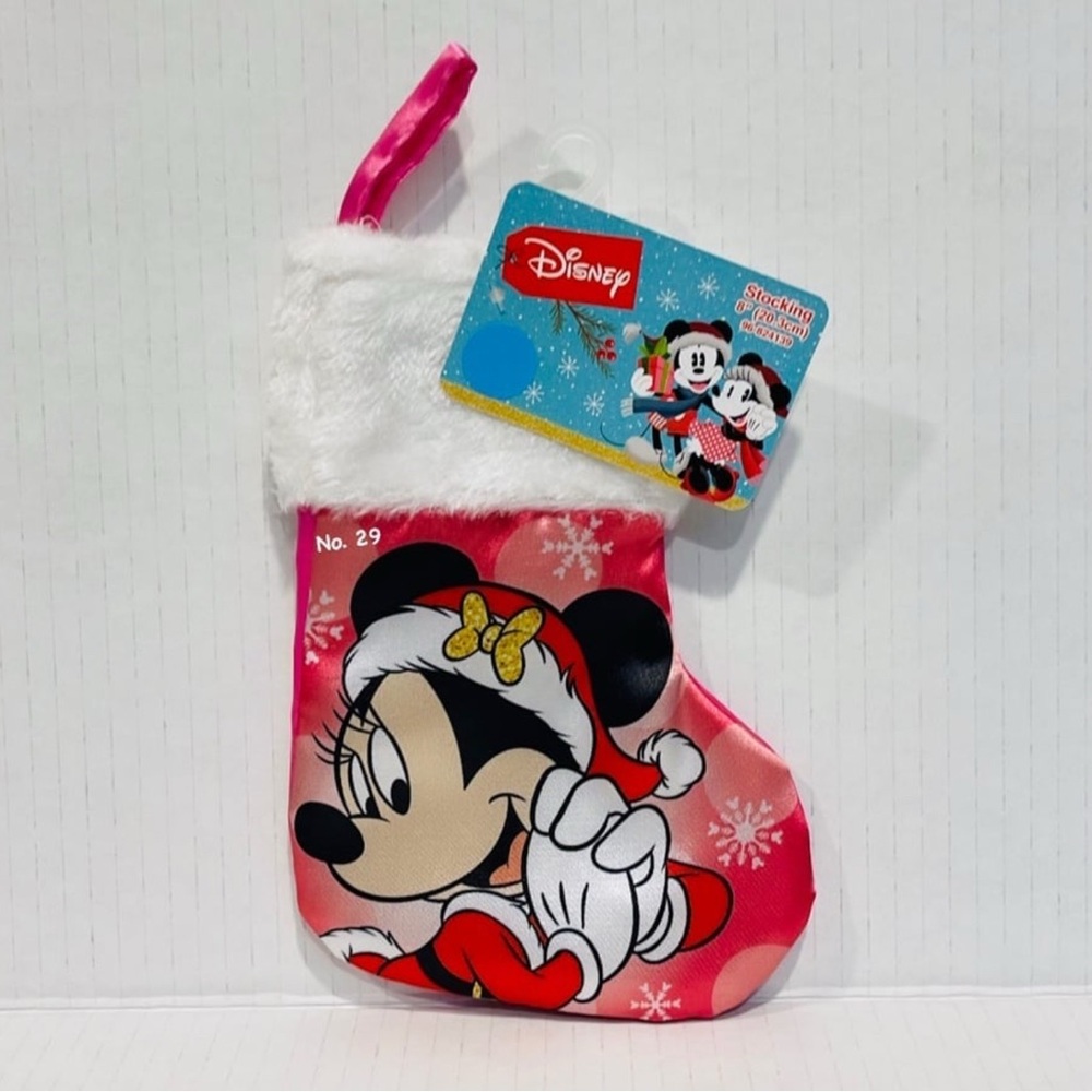 Disney Minnie Mouse Red & Pink 8” Christmas Stocking